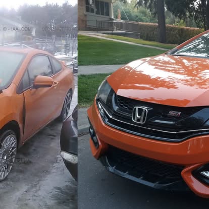 Orange Honda Fit – Before & After
