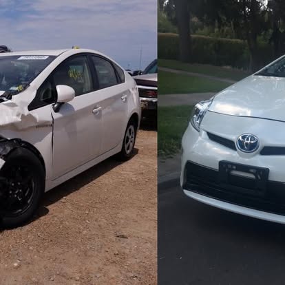 White Toyota Prius – Before & After
